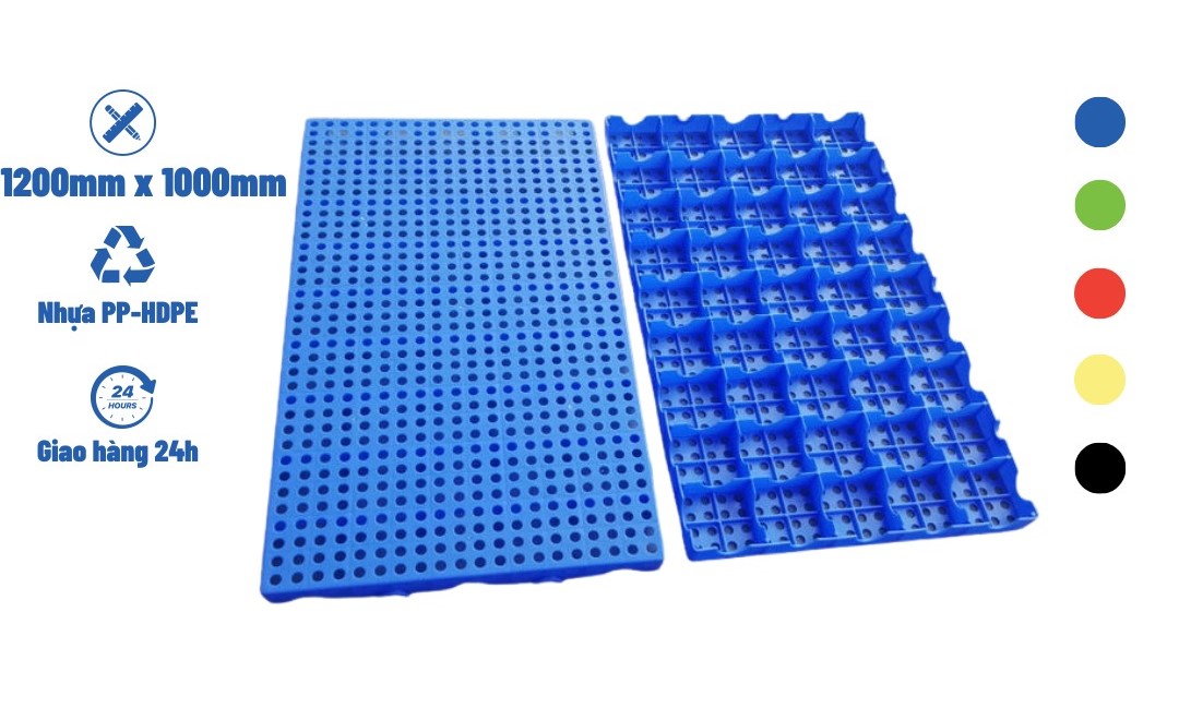 Pallet nhựa sàn không chân 2 Thông Số Kỹ Thuật Pallet Nhựa Không Chân