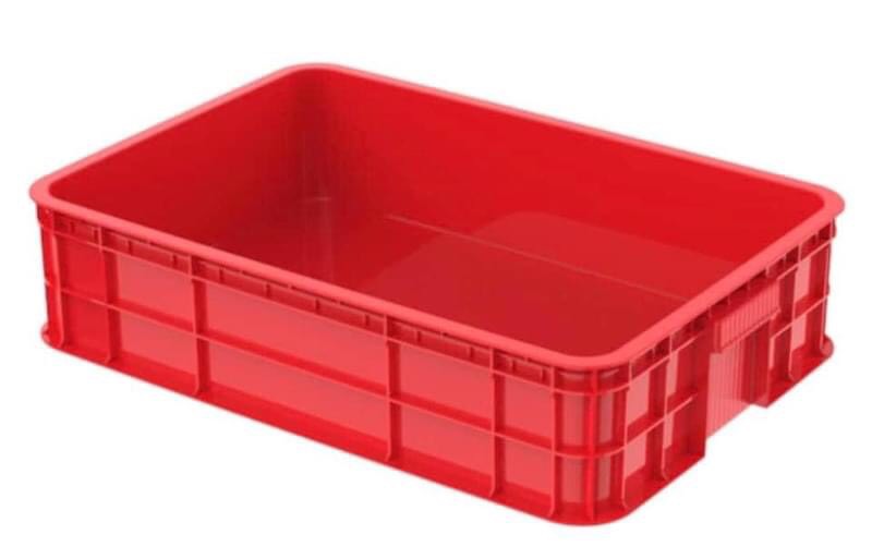 Thùng nhựa HS007-SB 2 Rãnh HS007-SB được thiết kế có thể xếp chồng lên nhau